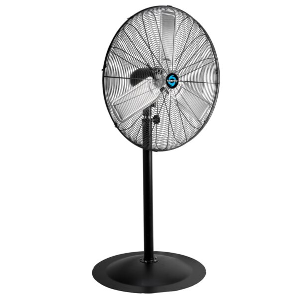 Ventilador de pedestal oscilante Tornado HI-FAN-30HVOF-1P-HEX4 30 pulgadas 8850 CFM 3 aspas de aluminio negro 220 W cert