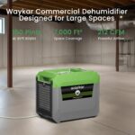 Deshumidificador industrial Waykar CGWY140AG 150 Pintas LGR con bomba y manguera de drenaje para sótano y obra de hasta