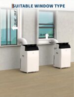 Aire acondicionado portátil Garvee TAC-10CHPD/NWSGBp 14000 BTU 3 en 1 refrigeración deshumidificador ventilador hasta 70