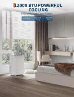 Aire acondicionado portátil 3 en 1 Garvee JHS-A018H-08KR-D 12000 BTU refrigeración deshumidificador ventilador para habi