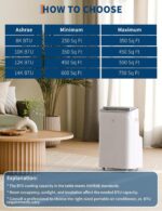 Aire acondicionado portátil 3 en 1 Garvee JHS-A018H-08KR-D 12000 BTU refrigeración deshumidificador ventilador para habi