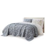 Juego de edredon botanico jacquard Harbor House E&E Co. Ltd DBA JLA Home HHD14-1990 3 piezas Queen reversible floral 480