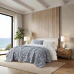 Juego de edredon botanico jacquard Harbor House E&E Co. Ltd DBA JLA Home HHD14-1990 3 piezas Queen reversible floral 480