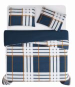Juego de edredón a cuadros Henry Plaid Truly Soft Pem America CS6626FQ-1500 tamaño Full Queen 3 piezas con fundas de alm
