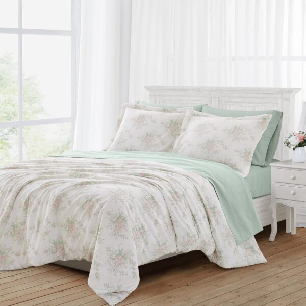 Juego de edredón floral inglés The Farmhouse by Rachel Ashwell Pem America CS6632TX-1500 tamaño Twin y Twin XL 2 piezas