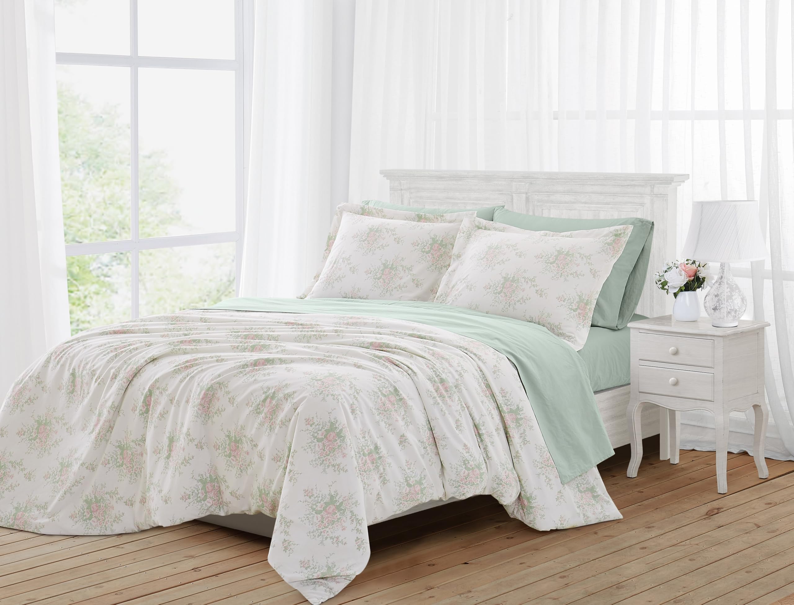 Version 1.0.0 Juego de edredón floral inglés The Farmhouse by Rachel Ashwell Pem America CS6632TX-1500 tamaño Twin y Twin XL 2 piezas