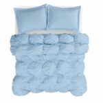 Juego de edredón sobredimensionado Pem America CS5956SBKG-1500 TRULY SOFT Oversized Puffer azul cielo 3 piezas King ropa