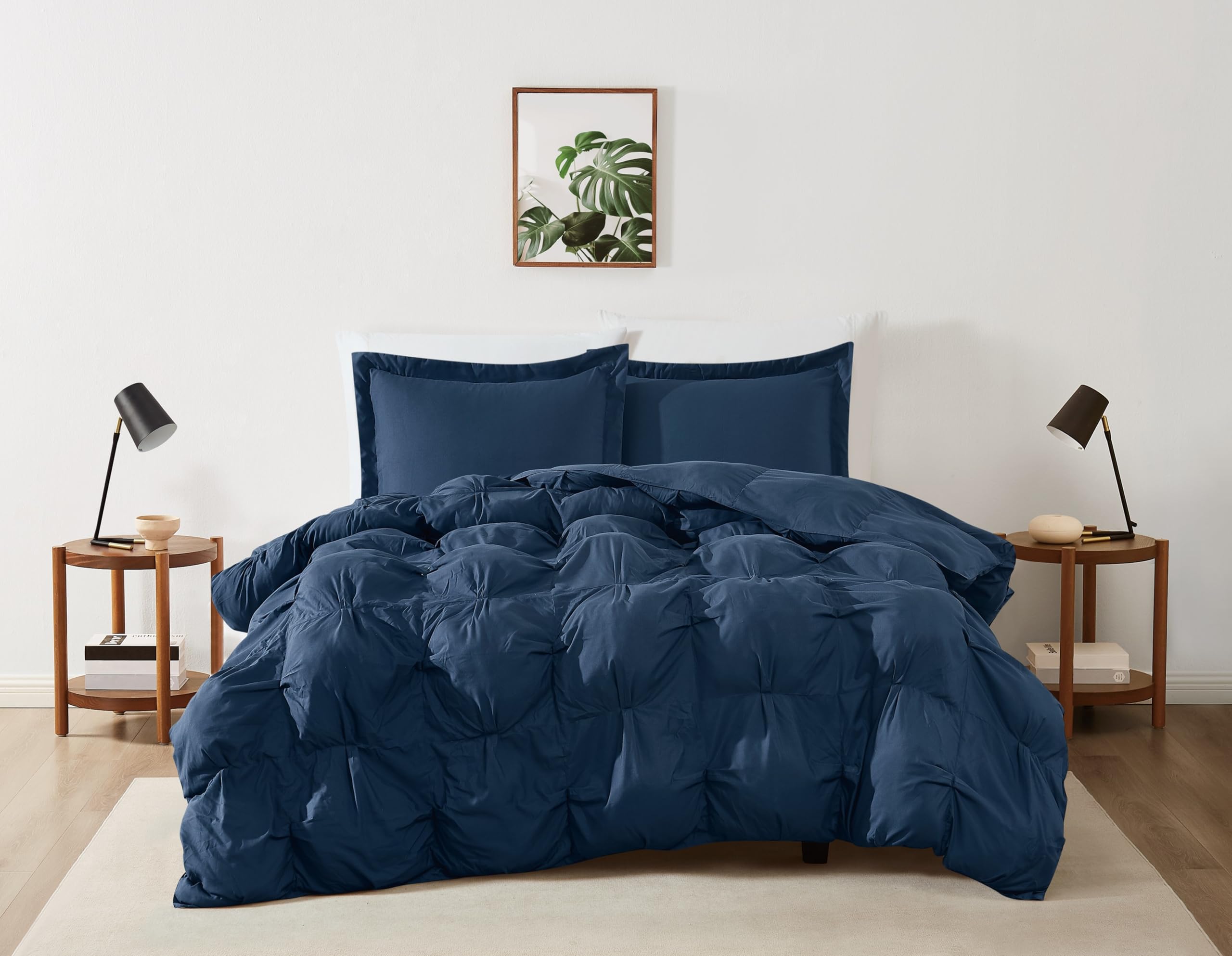 Version 1.0.0 Truly Soft Cloud Puffer Pem America CS5545BLTX-1500 juego de edredón Twin XL azul 2 piezas