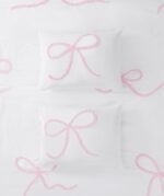 Juego de edredón con moño texturizado Truly Soft Pem America CS6611PKKG-1500 3 piezas tamaño King color blanco rosa