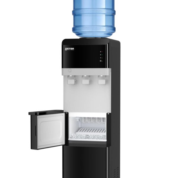 Dispensador de Agua con Fábrica de Hielo OSTBA BYCZ582 Carga Superior para Garrafón de 3 y 5 Galones Agua Caliente Fría