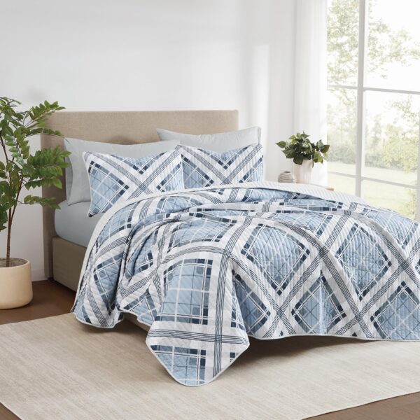Juego de Edredón Full Queen Truly Soft Lars Plaid Pem America QS6627FQ-2600 3 piezas