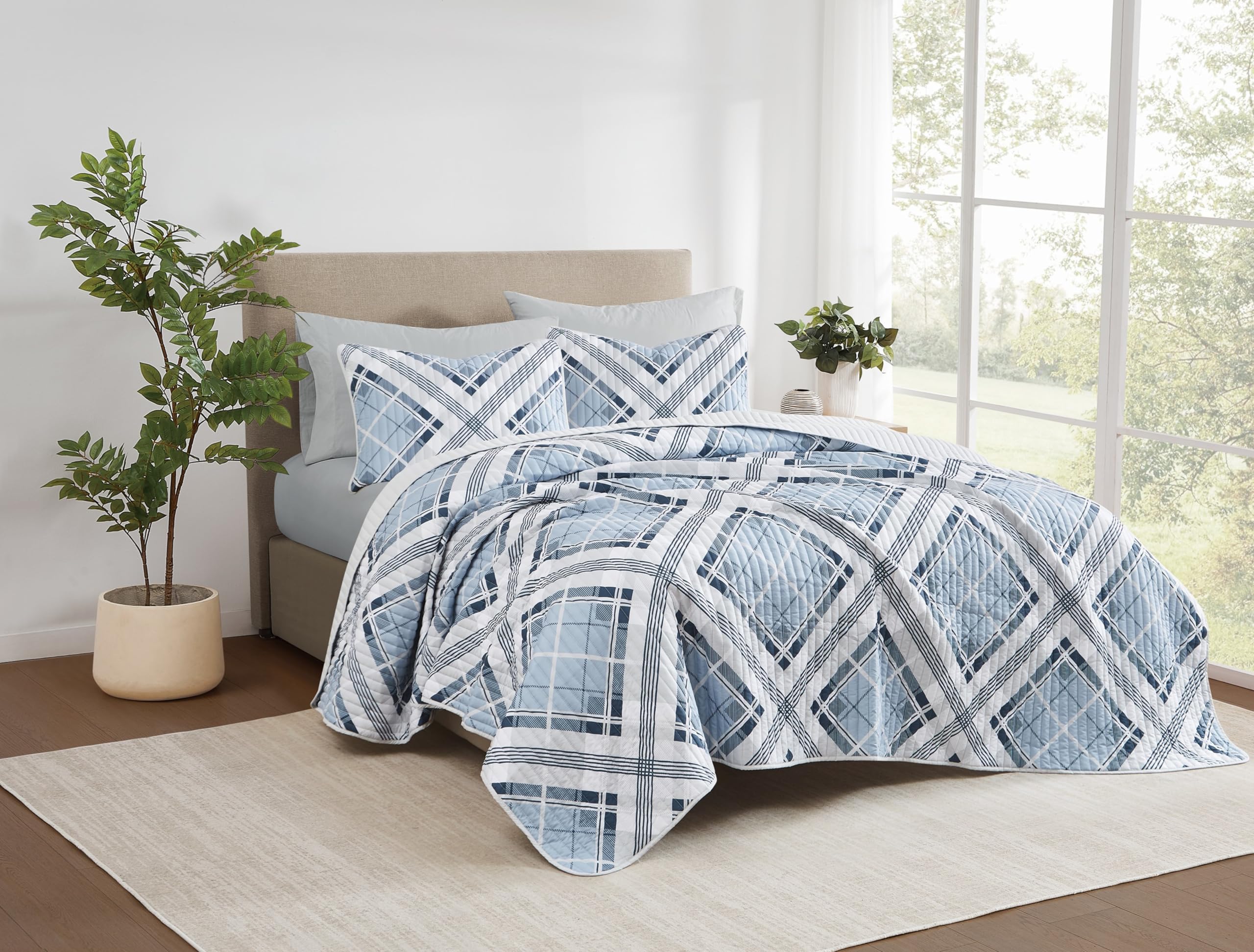 Version 1.0.0 Juego de Edredón Full Queen Truly Soft Lars Plaid Pem America QS6627FQ-2600 3 piezas