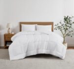 Edredón alternativo de plumón London Fog Pem America CF6722WTTW-1600 blanco ultrasuave tamaño individual