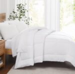 Edredón alternativo de plumón London Fog Pem America CF6722WTTW-1600 blanco ultrasuave tamaño individual