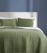 Juego de Edredón Full Queen Brooklyn Loom Pem America QS6242GRFQ-2600 Essential Cotton 3 piezas color verde