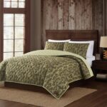 Juego de quilt 3 piezas camuflaje Mossy Oak Bottom Land Pem America QS6077KG-2600 King con fundas de almohada