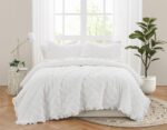Juego de quilt 2 piezas Truly Soft Pem America QS6560WTTX-2600 Crinkle Ruffle blanco Twin TXL con funda de almohada