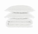 Juego de quilt 2 piezas Truly Soft Pem America QS6560WTTX-2600 Crinkle Ruffle blanco Twin TXL con funda de almohada