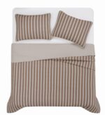 Juego de quilt 3 piezas Weston Stripe marrón Truly Soft Pem America QS6623BRKG-2600 King con fundas de almohada