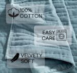 Juego de colcha terciopelo ondulado Royal Velvet Pem America QS6521OWFQ-2600 tamaño Full Queen algodon color blanco hues