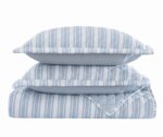 Juego de edredón rayas anchas azul The Farmhouse by Rachel Ashwell Pem America QS6630BLFQ-2300 Full Queen 3 piezas