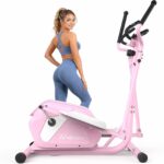 Máquina elíptica ANCHEER AMA006039 magnética 14 niveles resistencia zancada 15 pulgadas sensor pulso pantalla LCD
