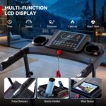 Caminadora Portatil BMJX US con asa 8.7 MPH inclinacion automatica 15 porciento capacidad 350 libras sensor de frecuenci