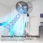 Ventilador de pared industrial Uthfy FB-30-3 30 pulgadas 11200 CFM motor 200W oscilante 3 velocidades control de doble c