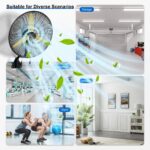 Ventilador de Pared Industrial Uthfy HY-FB-30-YELLOW-0601 30 Pulgadas 11200 CFM 3 Velocidades Oscilante Certificado ETL