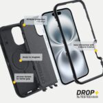 OtterBox iPhone 16 Pro Defender Series Case - Black - Tough, Rugged & Durable iPhone Case, Snaps on MagSafe, Multi-Layer