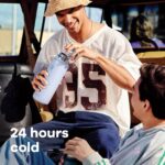Hydro Flask Water Bottle - Insulated Stainless Steel - Wide Straw Lid, Non Spill, Leakproof in 32 Oz Indigo Blue (Pack o