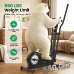 Elíptica Plegable ANCHEER 550 lb 16 Niveles Magnética Ultra Silenciosa 16 pulgadas de zancada