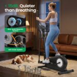 Elíptica Plegable ANCHEER 550 lb 16 Niveles Magnética Ultra Silenciosa 16 pulgadas de zancada