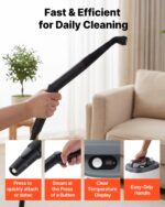 Limpiador de Vapor VEVOR NV282D 51oz 1500W 19 accesorios para pisos hogar y automóvil