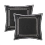 Juego de edredón Cozy E&E Co. Ltd DBA JLA Home MPS10-0008 tamaño King 110x96 pulgadas diseño geométrico tonos negro 9 pi