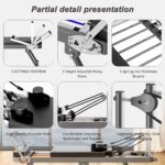 77.9" Foldable Pilates Reformer Machine, 330.5 LBS Capacity Home Gym Equipment, Double Resistance System with 11 Levels,