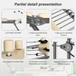 77.9" Foldable Pilates Reformer Machine for Home Gym, Pilates Equipment with 11 Resistance Levels, High Density Cushion,