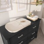 Bundle of Dream On Me Emily Changing Table & Waterproof Changing Pad – Nursery Diaper Changing Station with Storage Shel