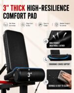 Leg Extension and Curl Machine, Adjustable Plate Loaded Leg Exercise Machine with 12-Position Angle Adjustment, Seated &