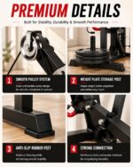 Leg Extension and Curl Machine, Adjustable Plate Loaded Leg Exercise Machine with 12-Position Angle Adjustment, Seated &