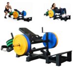 Hip Thrust Machine, Plate-Loaded Glute Bridge Machine, Heavy Duty Glute Builder for Home Gym,Butt Shaping and Building G