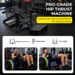 Hip Thrust Machine, Plate-Loaded Glute Bridge Machine, Heavy Duty Glute Builder for Home Gym,Butt Shaping and Building G