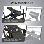 Hip Thrust Machine, Plate-Loaded Glute Bridge Machine, Heavy Duty Glute Builder for Home Gym,Butt Shaping and Building G