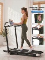 Cinta de Correr con Escritorio ANCHEER Treadmill Motor 3.5HP Inclinación 12% Plegable 4.2 Pulgadas Capacidad 400 Lbs Vel