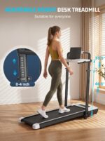 Cinta de Correr con Escritorio ANCHEER Treadmill Motor 3.5HP Inclinación 12% Plegable 4.2 Pulgadas Capacidad 400 Lbs Vel