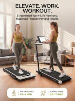 Cinta de Correr con Escritorio ANCHEER Treadmill Motor 3.5HP Inclinación 12% Plegable 4.2 Pulgadas Capacidad 400 Lbs Vel