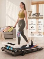 Cinta de Correr con Escritorio ANCHEER Treadmill Motor 3.5HP Inclinación 12% Plegable 4.2 Pulgadas Capacidad 400 Lbs Vel