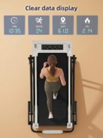 Cinta de Correr con Escritorio ANCHEER Treadmill Motor 3.5HP Inclinación 12% Plegable 4.2 Pulgadas Capacidad 400 Lbs Vel