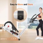Máquina elíptica ANCHEER AMA005417 negro y plateado ultrasilenciosa sistema magnético 8 niveles resistencia capacidad 50