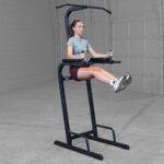 Body-Solid Best Fitness (BFVK10) Vertical Knee Raise, Compact Dip Station and Pull Up Bar Machine for Home Gym, Strength